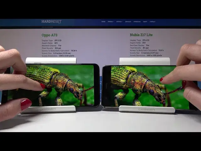Video thumbnail for Display Demonstration Review of Nubia Z17 Lite VS OPPO A73