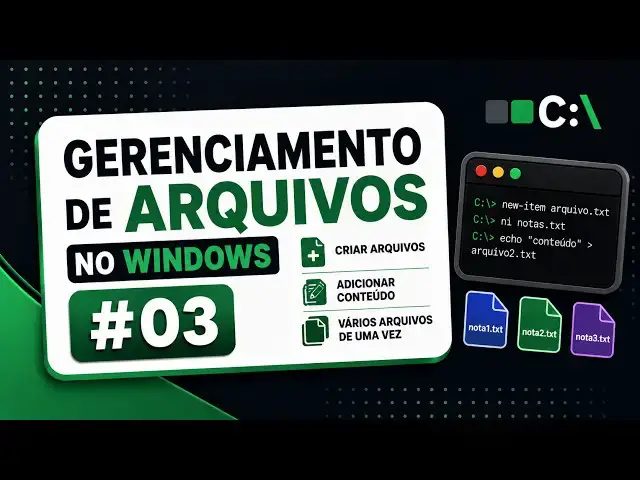 Video thumbnail for Como Deletar Arquivos no Windows pelo Terminal #04 — RM, DEL e Remove-Item