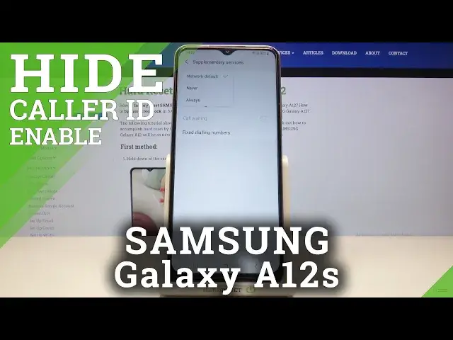 'Video thumbnail for How to Hide Caller on SAMSUNG Galaxy A12s – Make Phone Number Private'