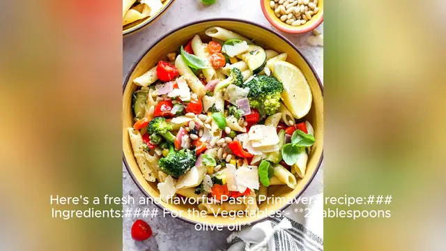 Video thumbnail for pasta primavera recipe
