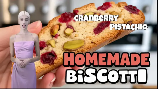 'Video thumbnail for Cranberry Pistachio Biscotti – Crunchy Homemade Cookie Recipe'