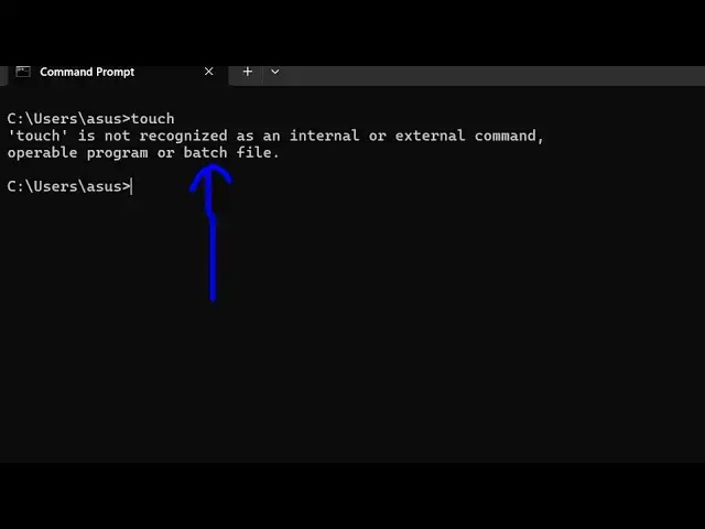 Video thumbnail for How to fix touch is not Recognized as Internal and External Command Operable Program