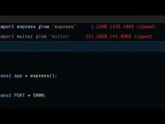 Video thumbnail for How to See Bundle Size of Imported Node js Packages Automatically in VSCode IDE