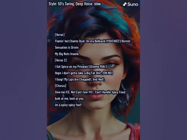 Video thumbnail for Flamin' Hot Cheeto Dust on my WHAT?! - Ai Suno Memepost short