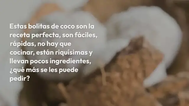 Video thumbnail for Bolitas de Coco