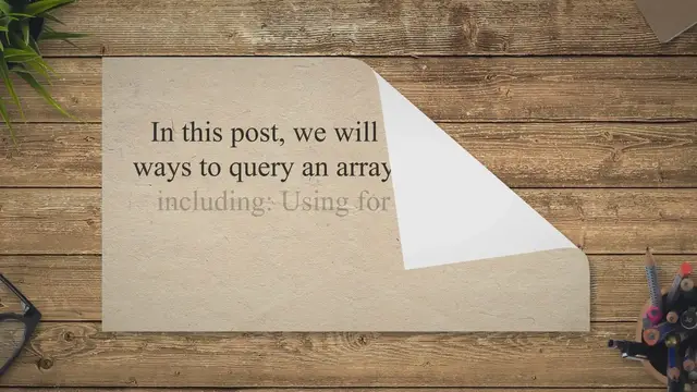 Video thumbnail for How To Query An Array In Javascript