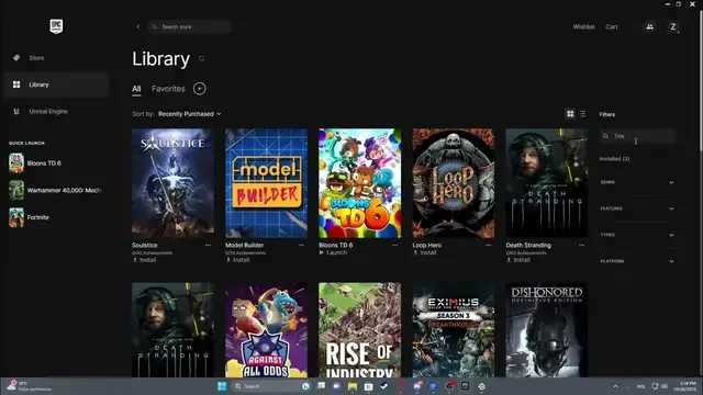 Video thumbnail for How To Use Search In Library On Epic Games Launcher 2023 / 2024