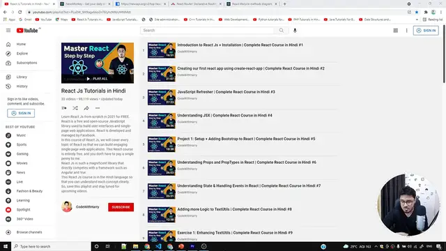 Video thumbnail for React Component Lifecycle & Lifecycle methods  _ Complete React Course in Hindi #34