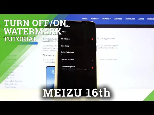 Video thumbnail for How to Enable/Disable Camera Watermark in Meizu 16th – Sign Pictures