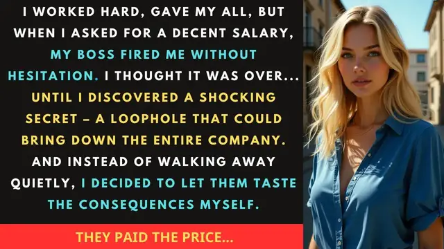 'Video thumbnail for My Boss Fired Me After 3 Years Without a Raise – I Prepared for Workplace Revenge'