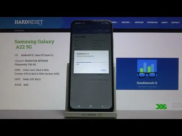 'Video thumbnail for Benchmark SAMSUNG Galaxy A22 5G | Geekbench 5 OpenCL | MediaTek Dimensity 700 | 4GB RAM Speed Test'