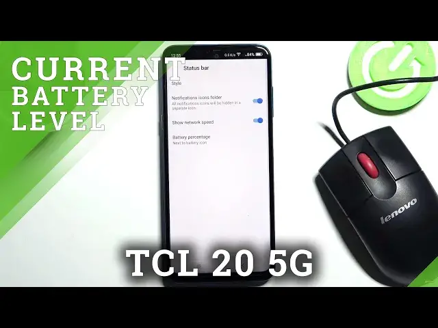 'Video thumbnail for How to Enable Battery Percentage on TCL 20 5G – Open Battery Settings'