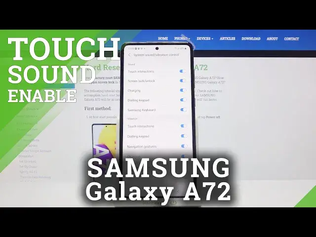 'Video thumbnail for How to Activate Touch Sounds on SAMSUNG Galaxy A72 – Turn On Touch Sounds'