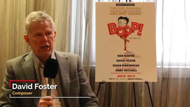 'Video thumbnail for Video: BOOP! The Musical's David Foster, Jerry Mitchell, Jasmine Amy Rogers & More Meet the Press'