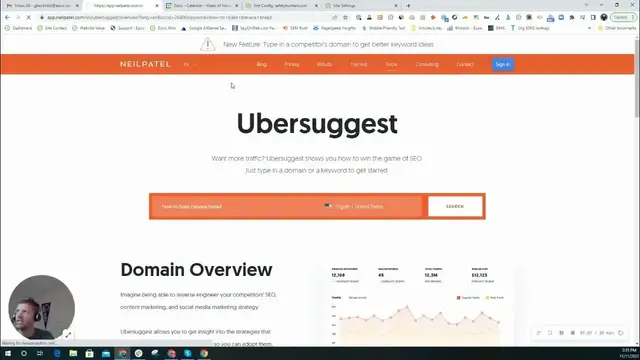 'Video thumbnail for Keyword Research using Neil Patel's Ubersuggest'