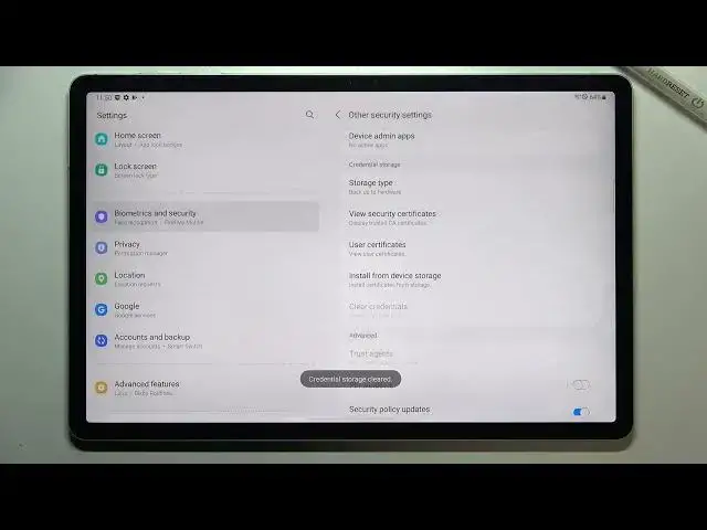 'Video thumbnail for How to Clear Credentials in SAMSUNG Galaxy Tab S7 FE – Remove Certificates'