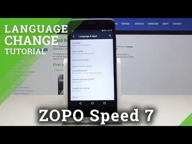 'Video thumbnail for How to Change Language in Zopo Speed 7 - Country & Region Settings'