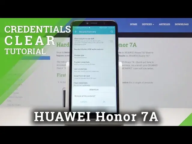 'Video thumbnail for How to Clear Credentials in HUAWEI Honor 7a – Wipe Licenses'