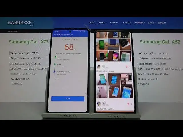 'Video thumbnail for Samsung Galaxy A72 or Samsung Galaxy A52? Which one scores better in AnTuTu Benchamark?'
