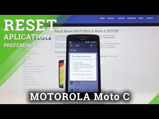 'Video thumbnail for How to Reset App Preferences in MOTOROLA Moto C - Restore App Settings'