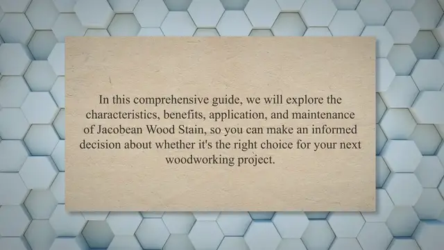 Video thumbnail for Jacobean wood stain