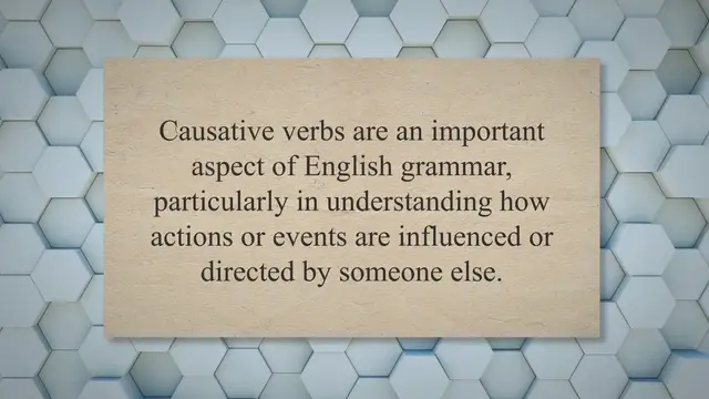 Video thumbnail for Causative Verbs