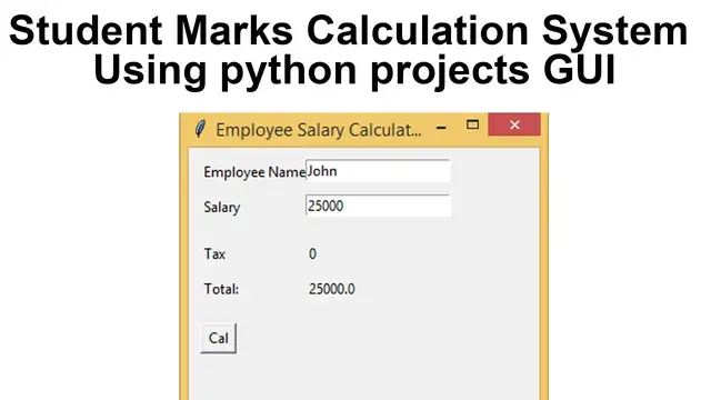 Video thumbnail for Student Marks Calculation System Using python projects GUI