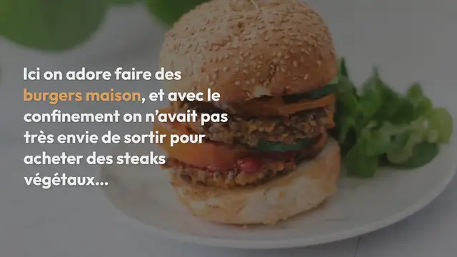 Video thumbnail for Steaks à burgers végétariens au tofu rosso et lentilles