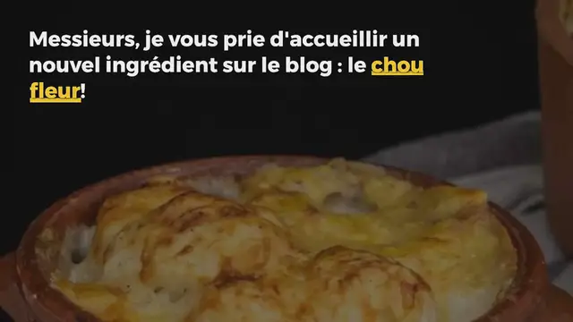 Video thumbnail for GRATIN DE CHOU FLEUR ET SA BÉCHAMEL AU COMTÉ
