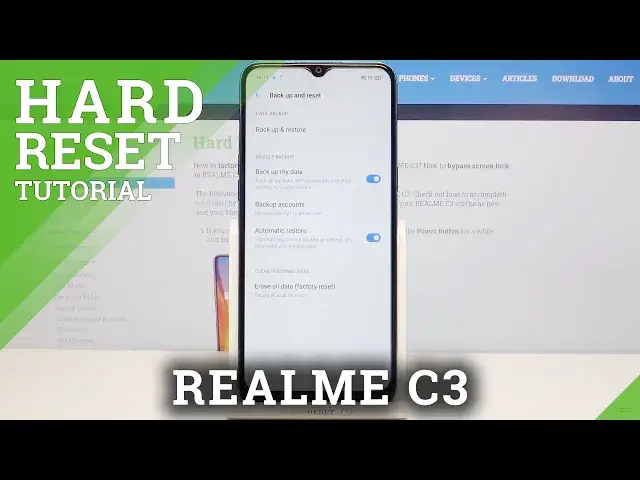 'Video thumbnail for How to Factory Reset REALME C3 – Delete Personal Data & Customized Settings'