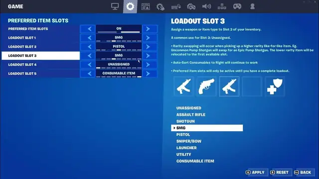 Video thumbnail for How To Configure Preferred Item Slots In Fortnite