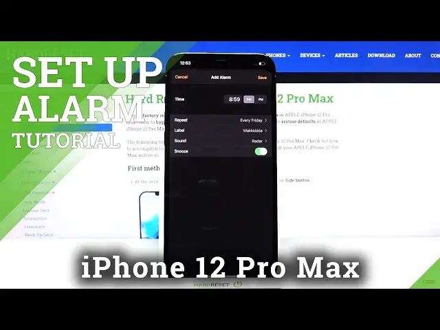 'Video thumbnail for How to Set Up Alarm Clock on iPhone 12 Pro Max – Schedule Alarms'