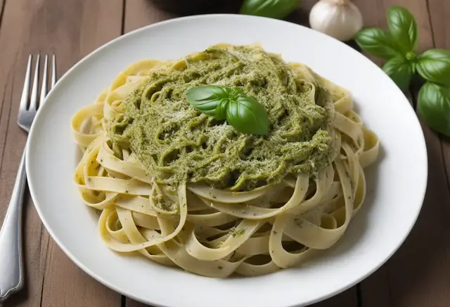 Video thumbnail for Fettuccine with Pesto