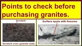 Video thumbnail for Points to check for purchasing granites./How to buy best quality granites?/Tips for buying granites.