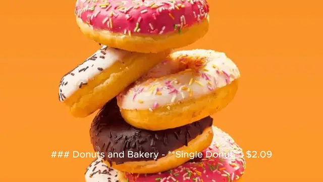 Video thumbnail for Dunkin Donuts Menu Price