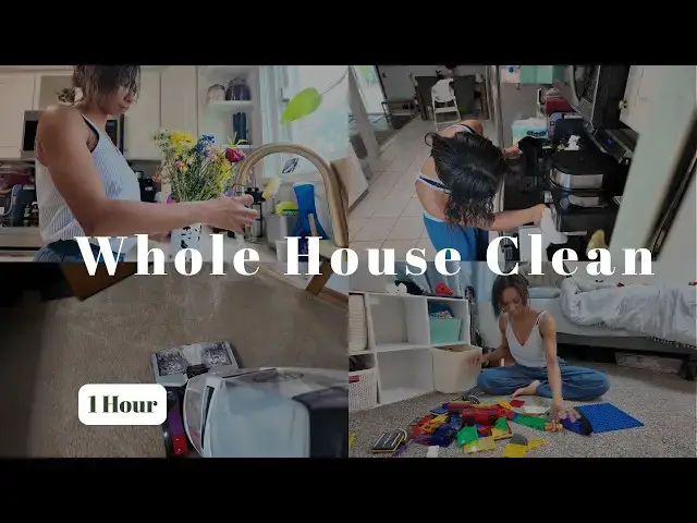 'Video thumbnail for Extreme Whole House Clean With Me & Declutter! 1 Hour of Cleaning Motivation'