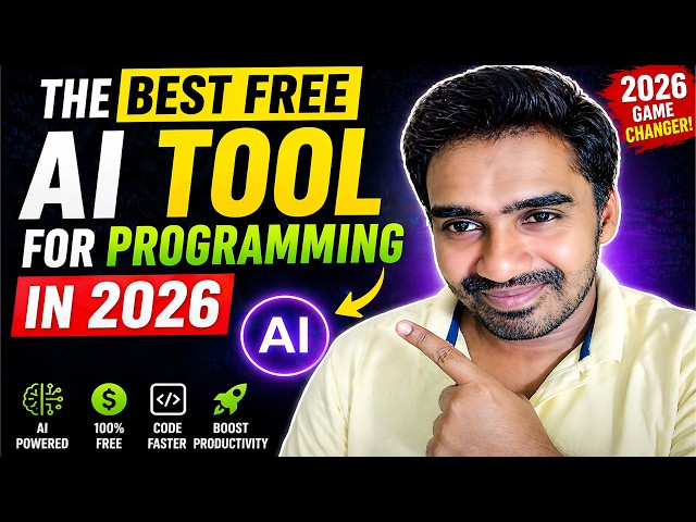 Video thumbnail for Best Free AI Tool for Programming in 2026 | Build Projects in Minutes – Try This!
