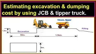 Video thumbnail for Estimating the cost of excavation & dumping by using JCB & tipper truck.
