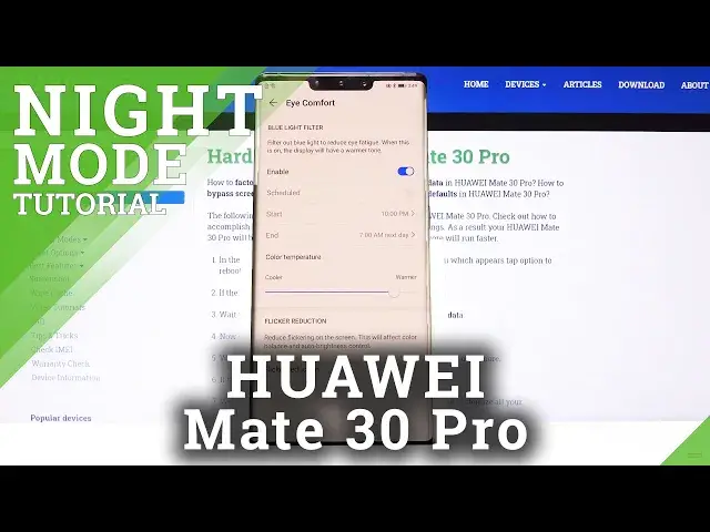'Video thumbnail for How to Turn On Eye Comfort Mode in HUAWEI Mate 30 PRO - Configure Eye Saver Mode'