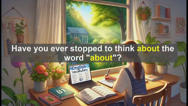 Video thumbnail for 2500 Must Know CEFR B1 Vocabulary - The Versatility of 'About': Exploring Its Many Uses in English