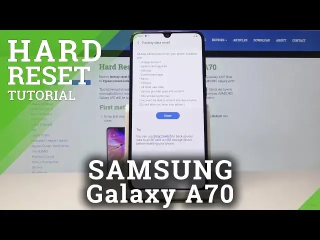 'Video thumbnail for How to Perform Hard Reset in Samsung Galaxy A70 - Factory Reset by Settings'