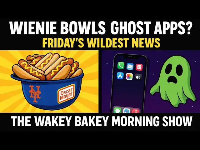 Video thumbnail for Wienie Bowls & Ghost Apps?! Friday’s Wildest News on The Wakey Bakey Morning Show!