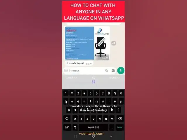 Video thumbnail for How to change Typing Language in Whatsapp