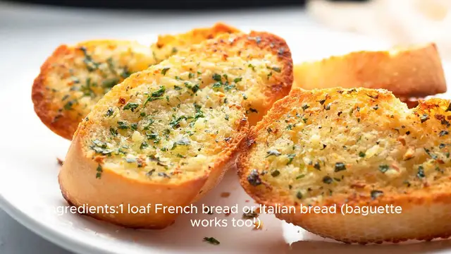 Video thumbnail for Garlic bread recipe