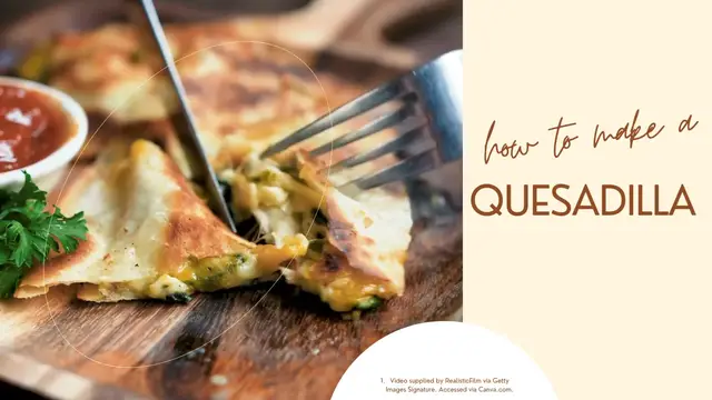 Video thumbnail for Veggie Quesadillas