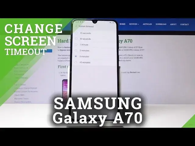 'Video thumbnail for How To Change Screen Timeout in Samsung Galaxy A70 - Set Up Sleep Time'