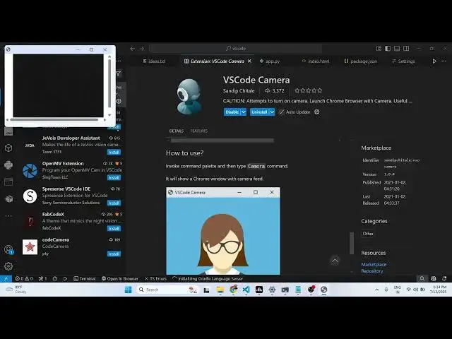 Video thumbnail for How to Integrate LIVE Webcam Video Camera Feed in VSCode IDE Using Extension