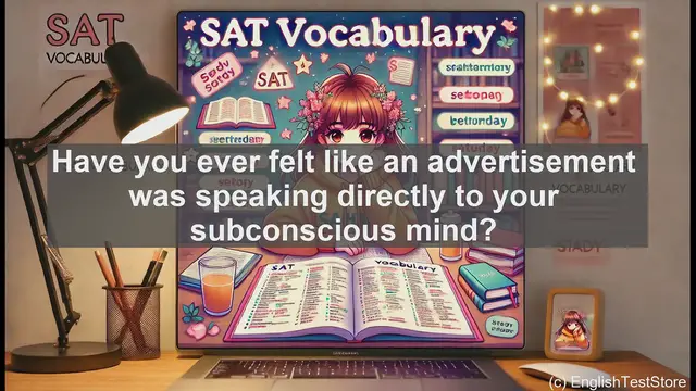 Video thumbnail for 5000 Must Know SAT Vocabulary - Subliminal: The Hidden Influence Below Consciousness