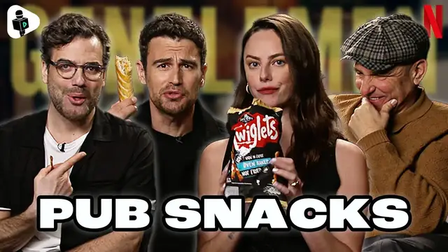 'Video thumbnail for "That's DISGUSTING!" 🤣 Theo James & The Cast Of The Gentlemen RANK British Pub Snacks |The Gentlemen'