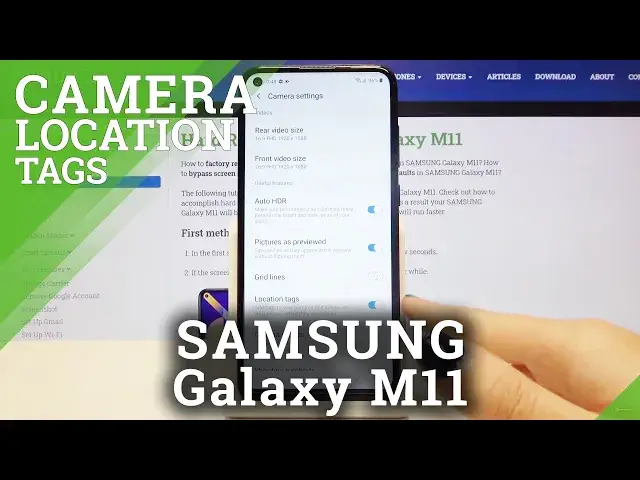 Video thumbnail for How to Disable Camera Location Tags in Samsung Galaxy M11 – Open Camera Settings